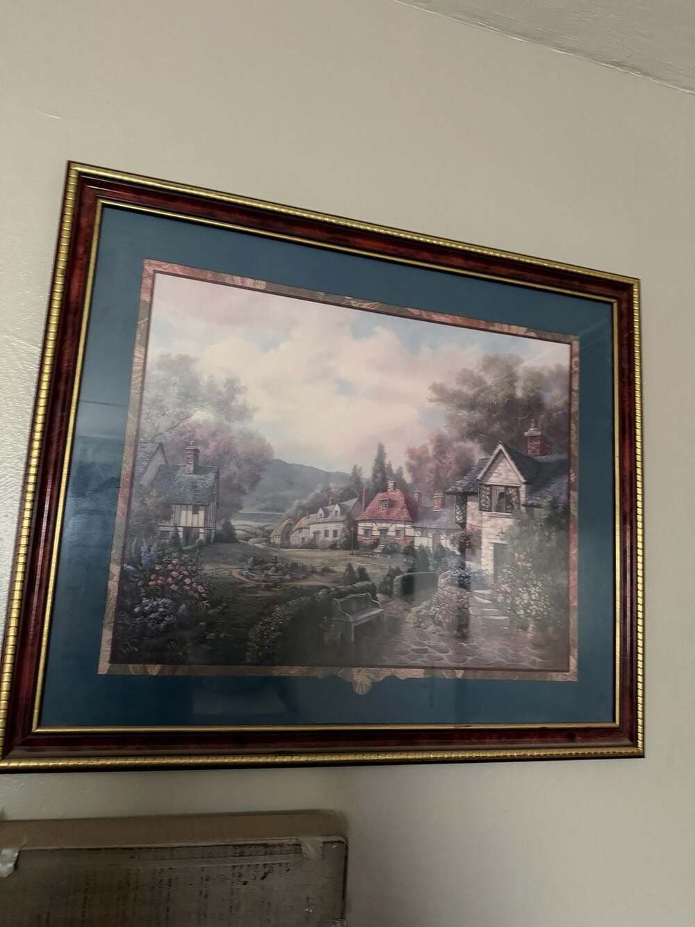 Thomas Kinkade Framed Cottage Landscape Print